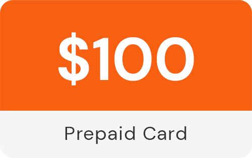 $100 Prepaid Card